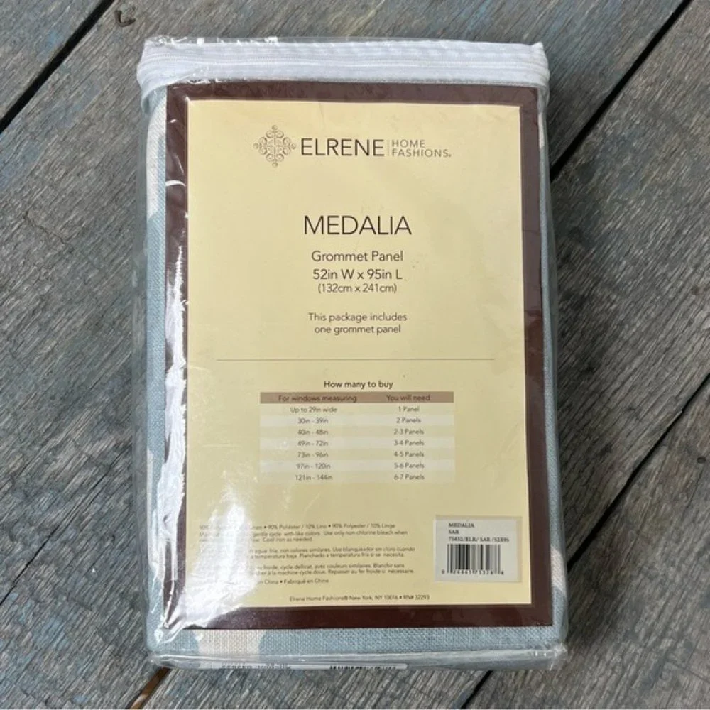 ANDOVER MILLS Medalia Urbano Semi-Sheer Single Curtain Panel 52 in x 95 NEW